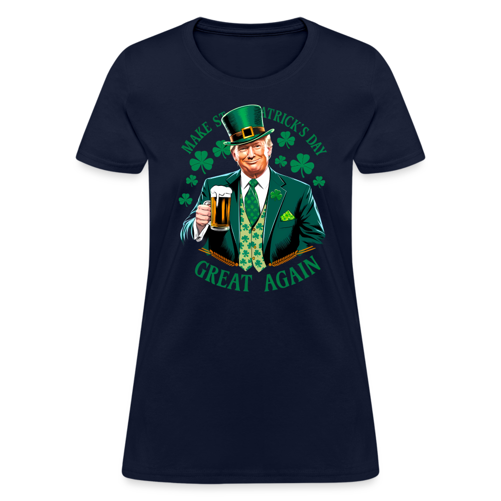 Make St. Patrick's Day Great Again Women's T-Shirt - navy