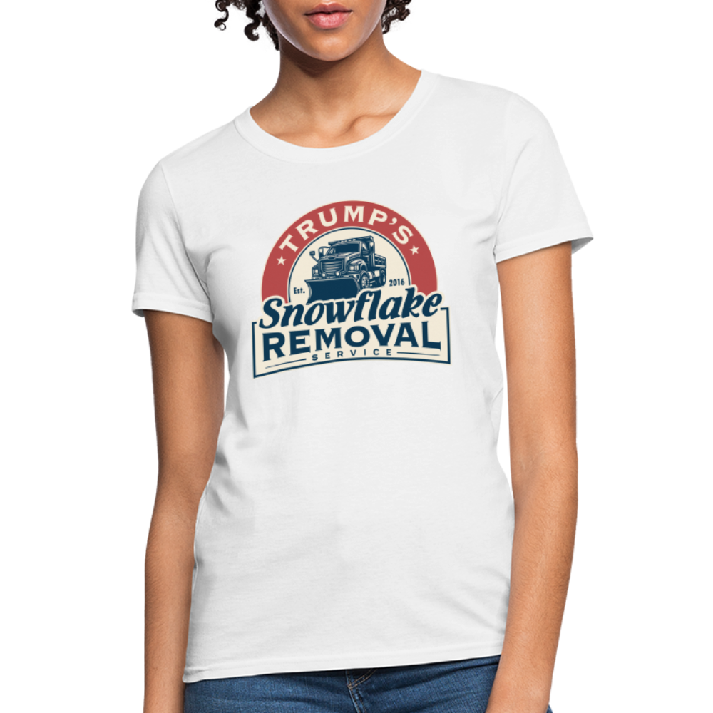 Trump's Snowflake Removal Service Women's T-Shirt - white