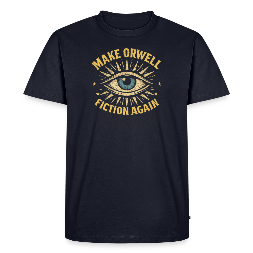 Make Orwell Fiction Again Men's Premium T-Shirt - navy