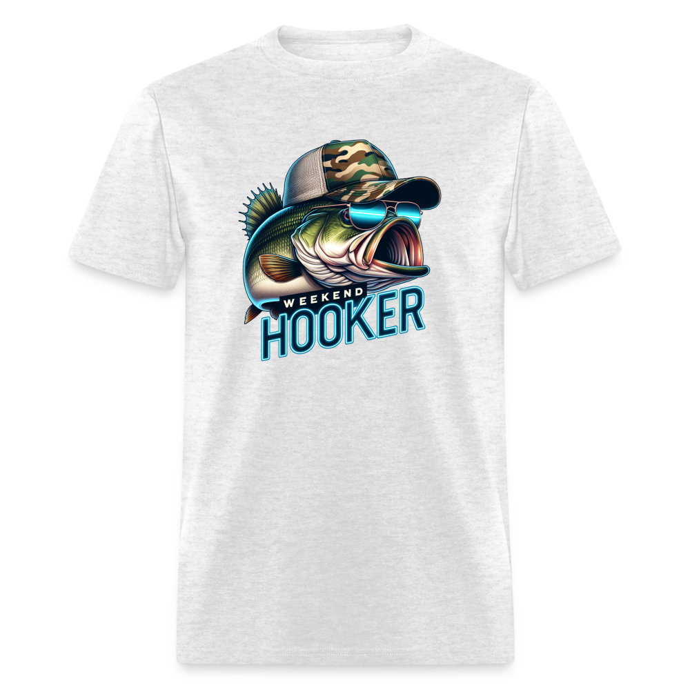 Weekend Hooker Funny Fishing Men's Classic T-Shirt - light heather gray