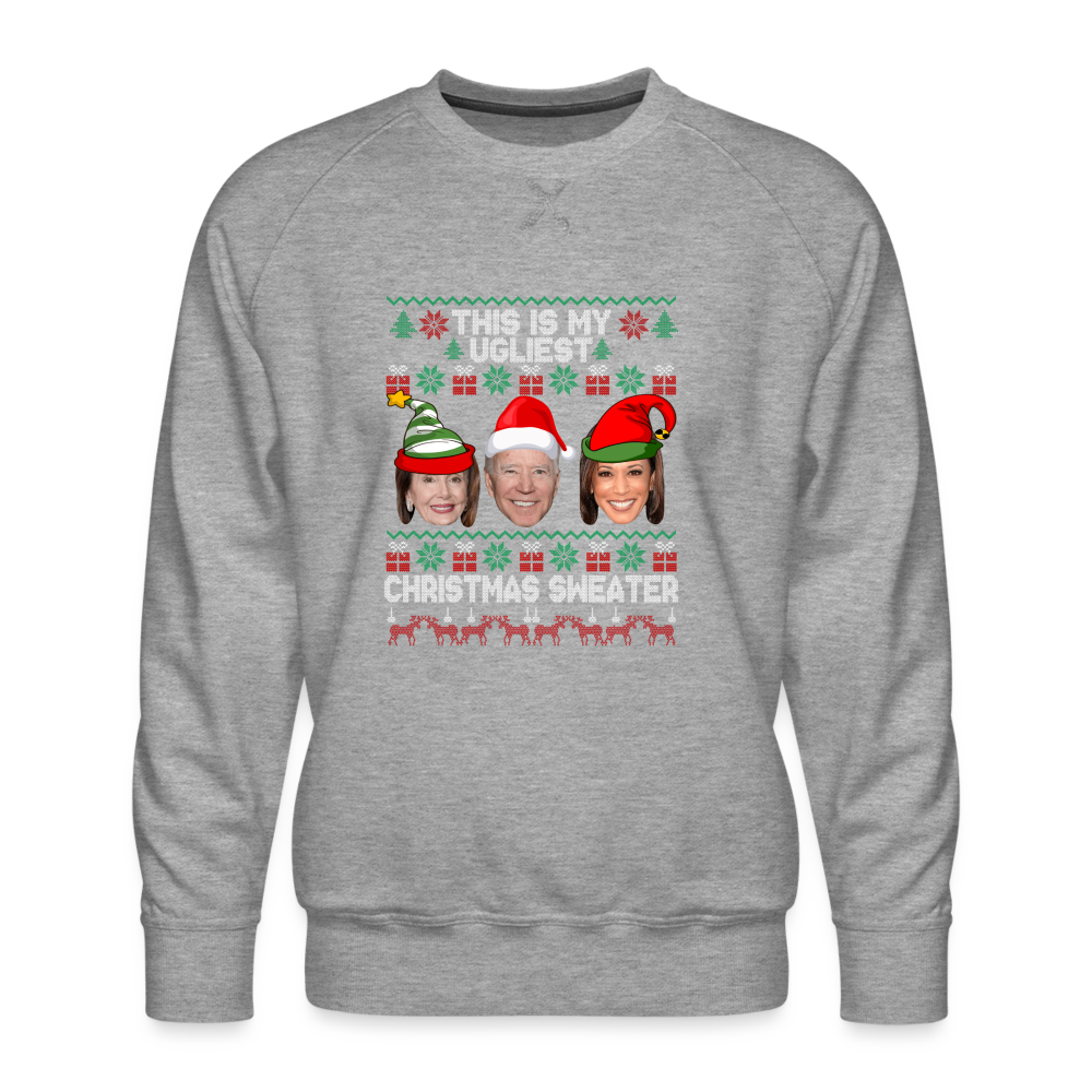 This Is My Ugliest Christmas Sweater Men’s Premium Sweatshirt - heather grey