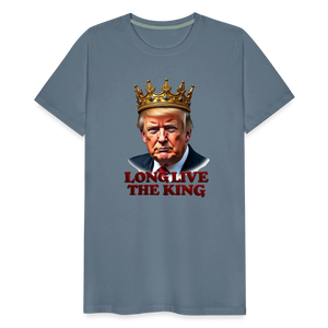Donald Trump "Long Live The King" Men's Premium T-Shirt - steel blue