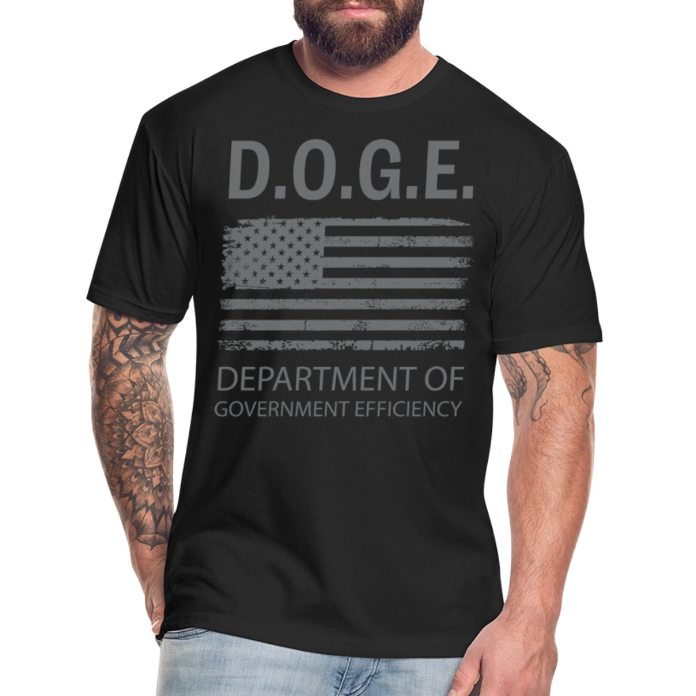 DOGE, Department of Government Efficiency Fitted Cotton/Poly T-Shirt by Next Level - black