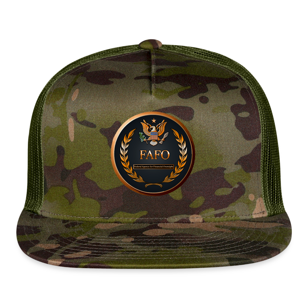 FAFO - Federal Agency for Financial Oversight - Trucker Hat - MultiCam\green