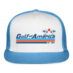 Gulf of America Trucker Hat - white/blue