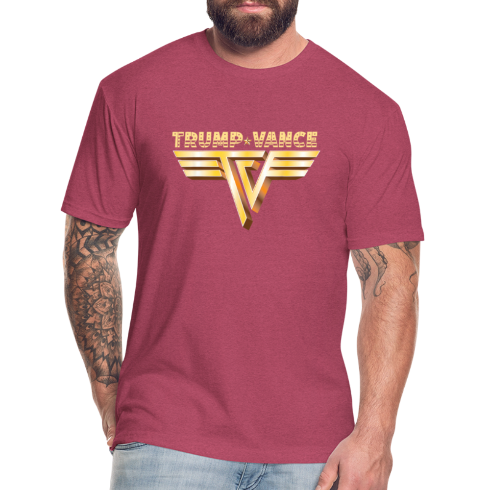 Trump/Vance Fitted Cotton/Poly T-Shirt by Next Level - heather burgundy