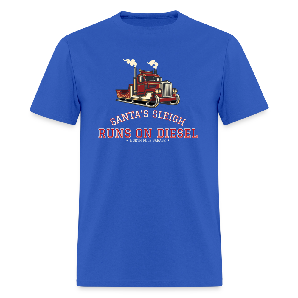 Santa’s Sleigh Runs on Diesel Classic T-Shirt - royal blue