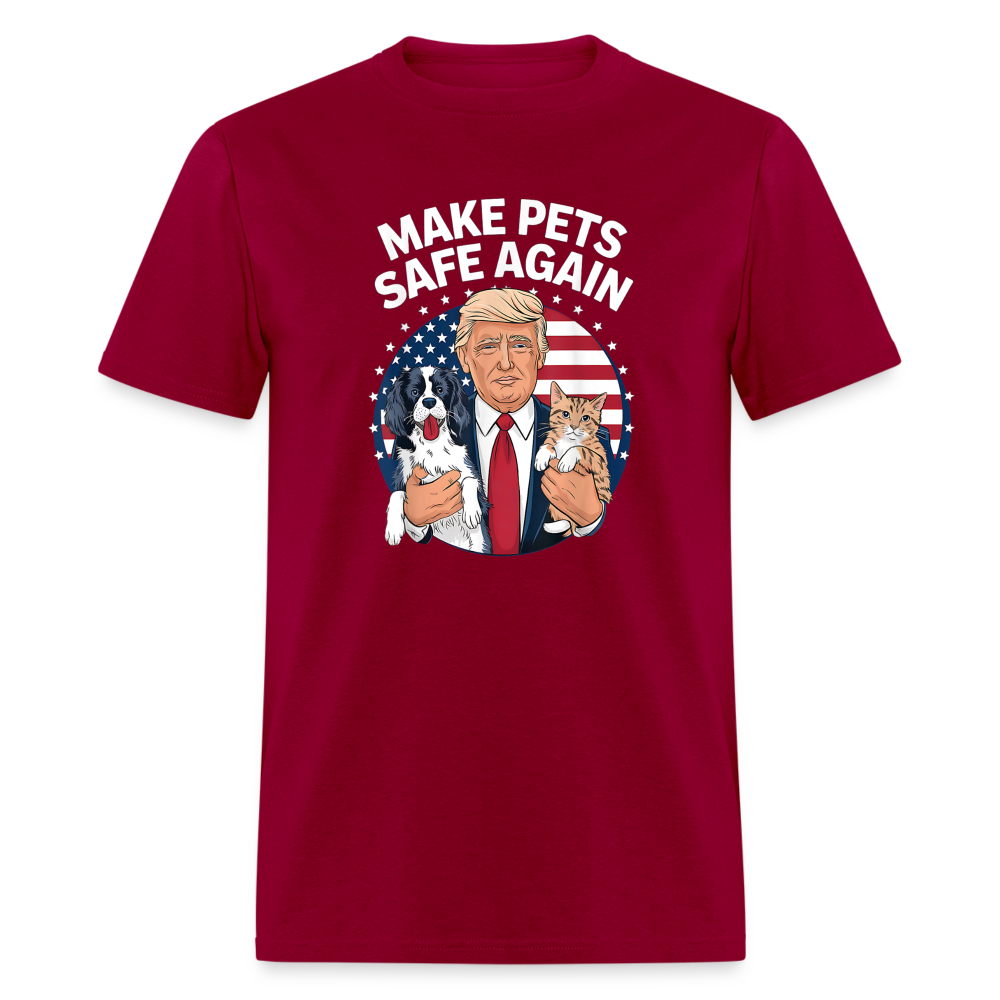 Make Pets Safe Again Trump Funny Classic T-Shirt - dark red