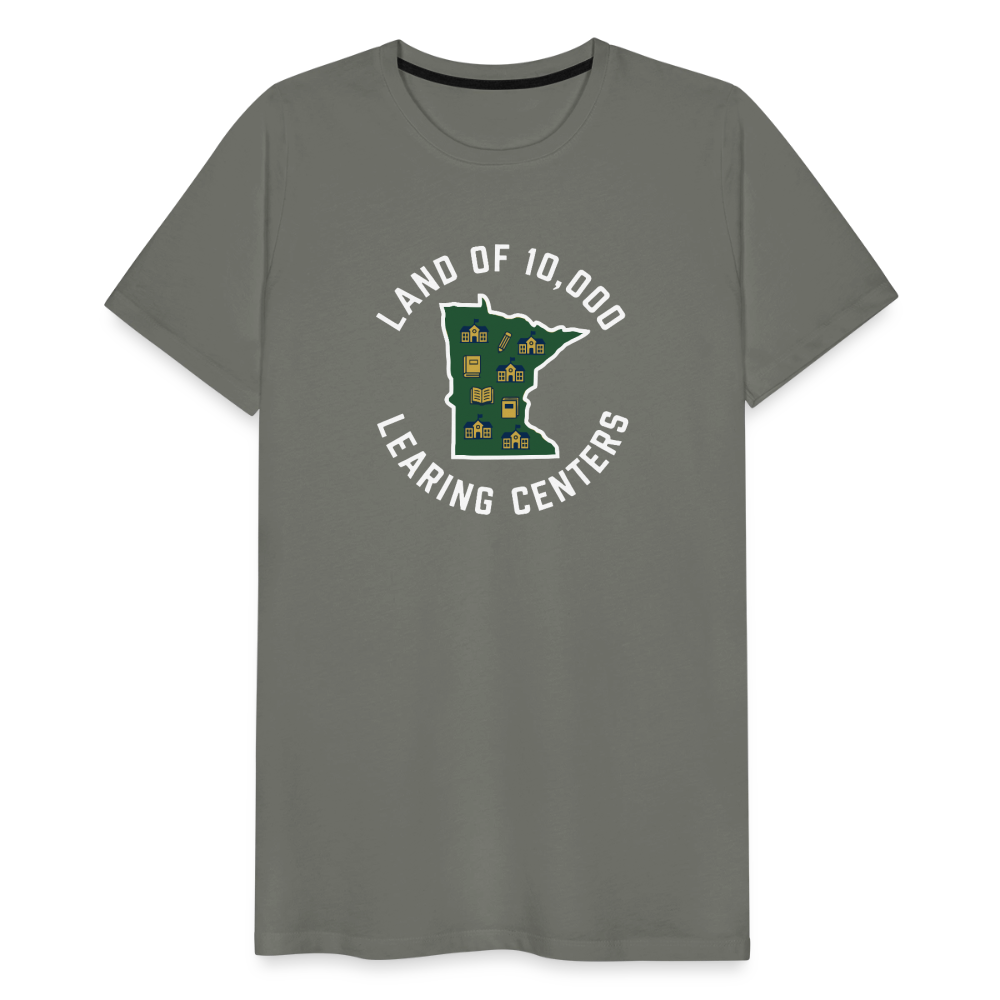 Land of 10,000 Learning Centers Funny Men's Premium T-Shirt - asphalt gray