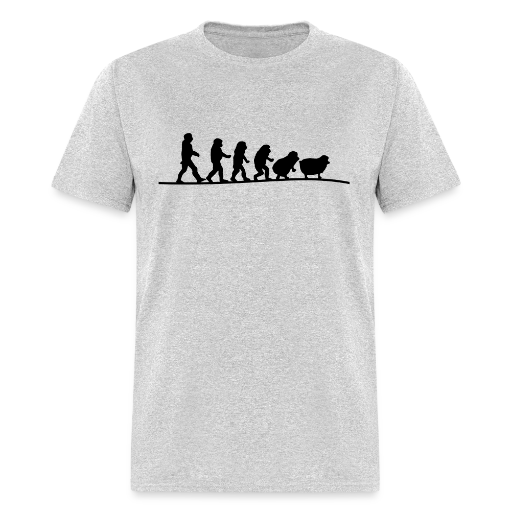 Human Evolution to Sheep Classic T-Shirt - heather gray