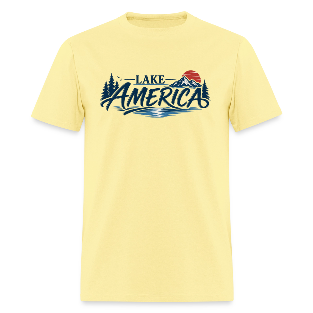 Lake America Men's T-Shirt - cornsilk