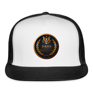 FAFO - Federal Agency for Financial Oversight - Trucker Hat - white/black