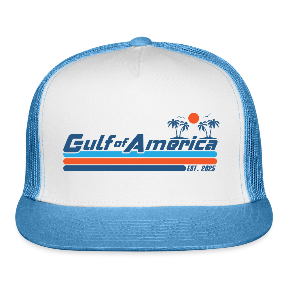 Gulf of America Trucker Hat - white/blue