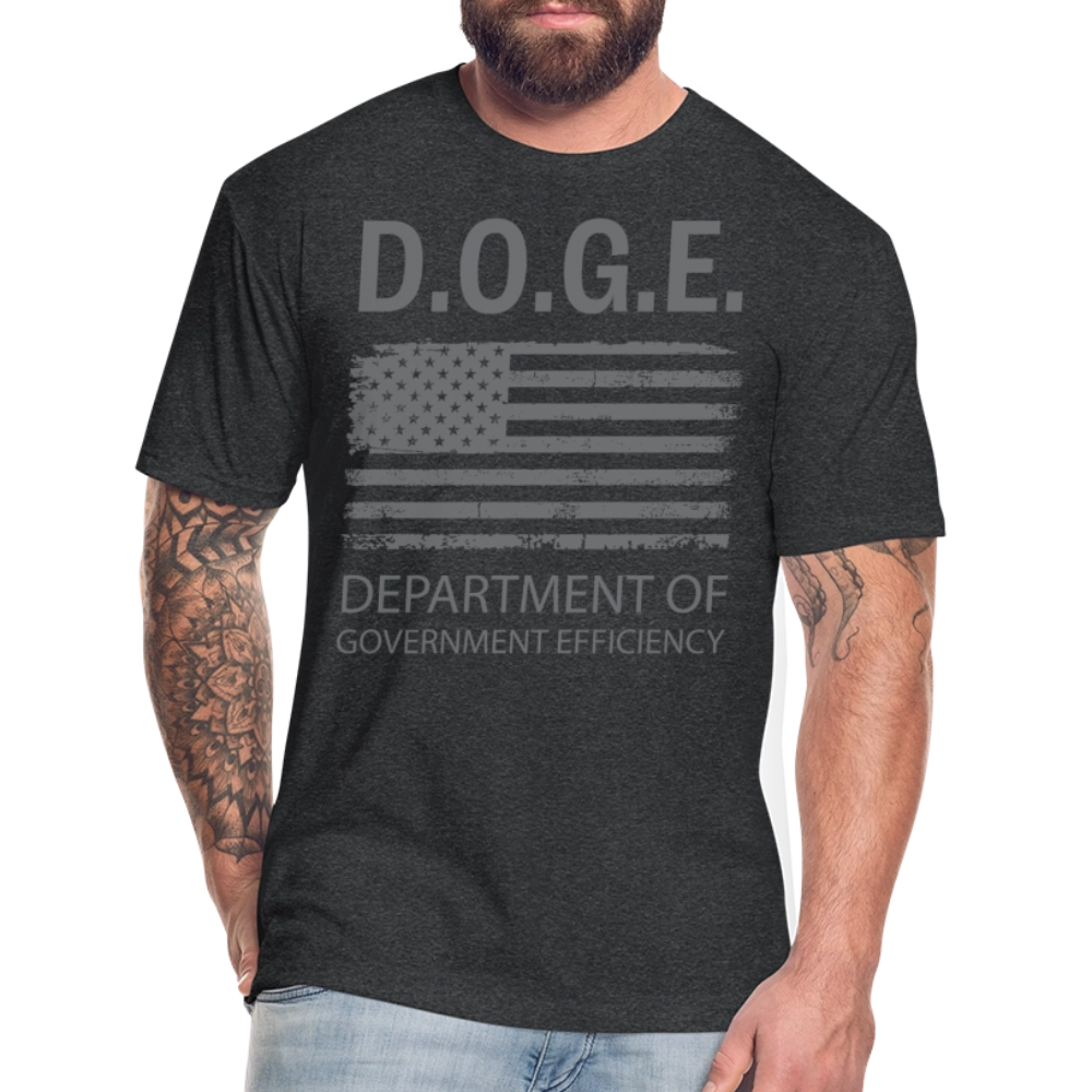 DOGE, Department of Government Efficiency Fitted Cotton/Poly T-Shirt by Next Level - heather black