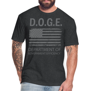 DOGE, Department of Government Efficiency Fitted Cotton/Poly T-Shirt by Next Level - heather black