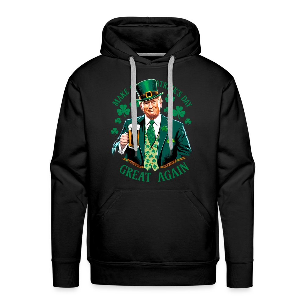 Make St. Patrick's Day Great Again Men’s Premium Hoodie - black