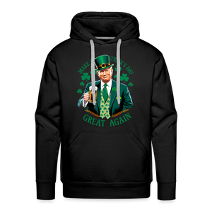 Make St. Patrick's Day Great Again Men’s Premium Hoodie - black