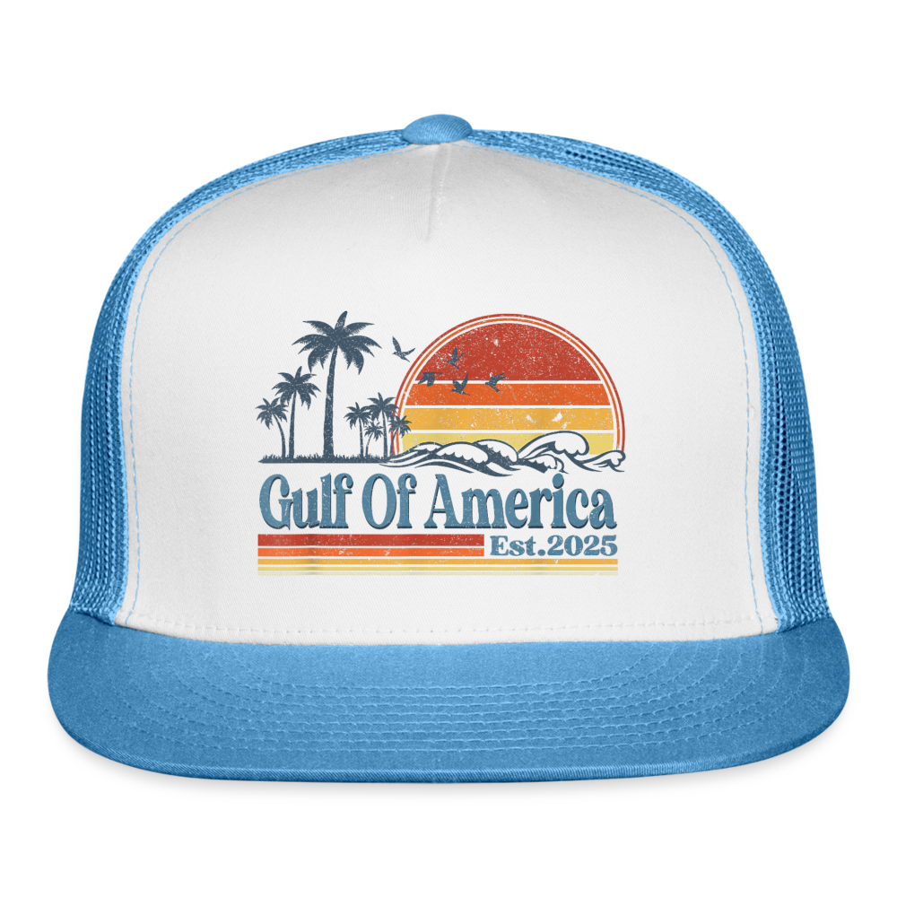 Gulf of America v2 Trucker Hat - white/blue