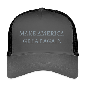 Make America Great Again Eco Trucker Cap - smoke grey/black