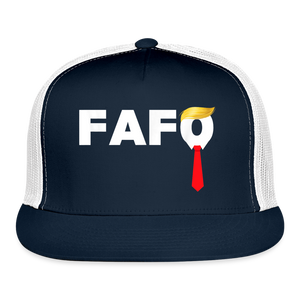 Trump FAFO Trucker Hat - navy/white