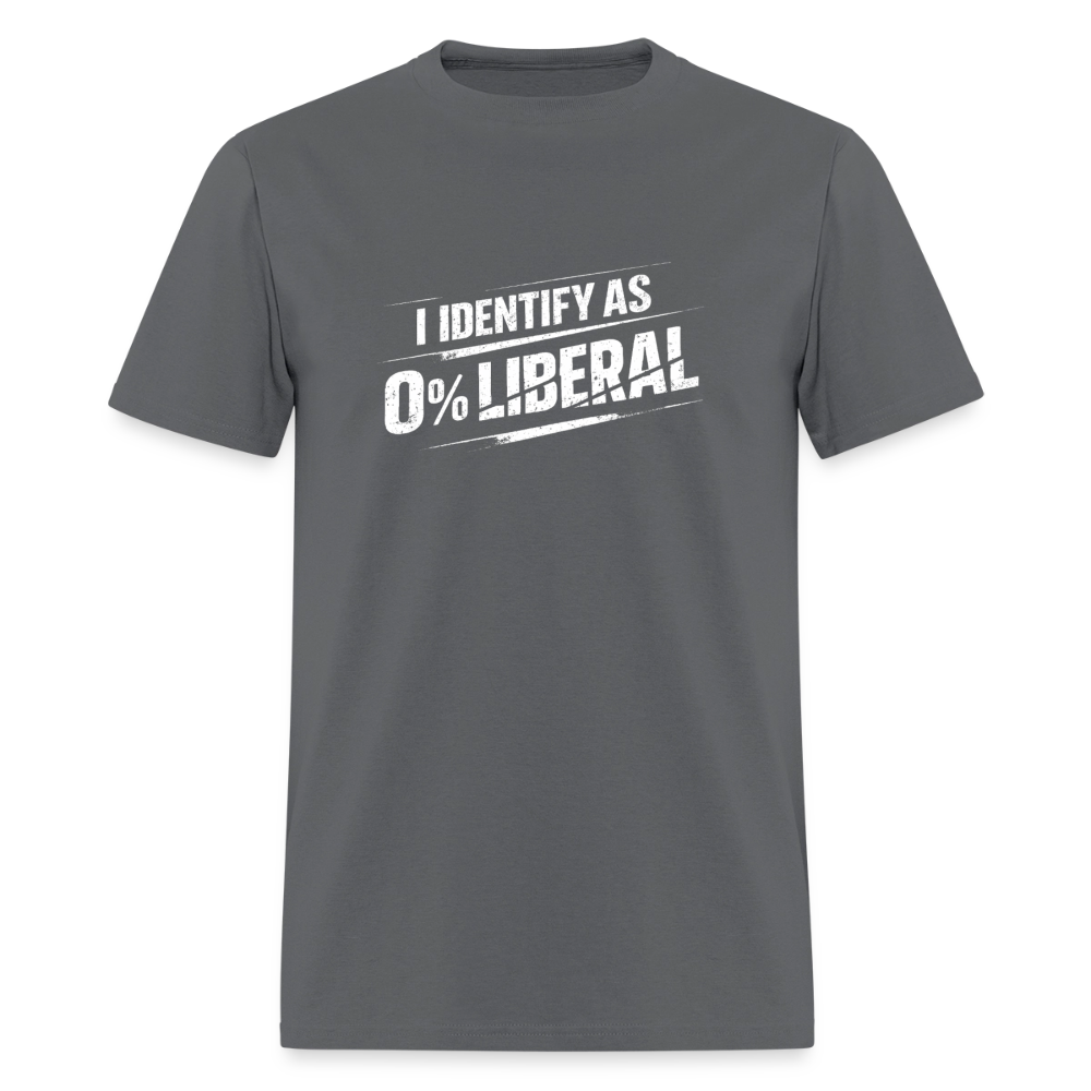I Identify as 0% Liberal Classic Men’s T-Shirt - charcoal