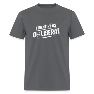 I Identify as 0% Liberal Classic Men’s T-Shirt - charcoal