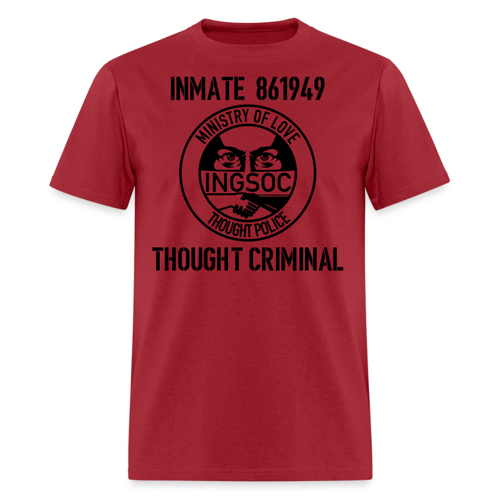 1984 book Inspired, Ministry of Love, Thought Police, Thought Criminal Classic T- Shirt - true red