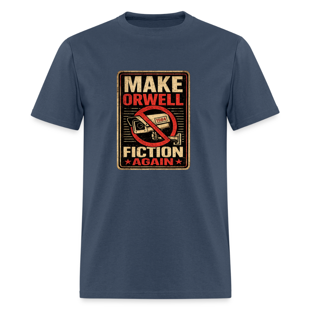 Make Orwell Fiction Again Men's T-Shirt -  blue dusk