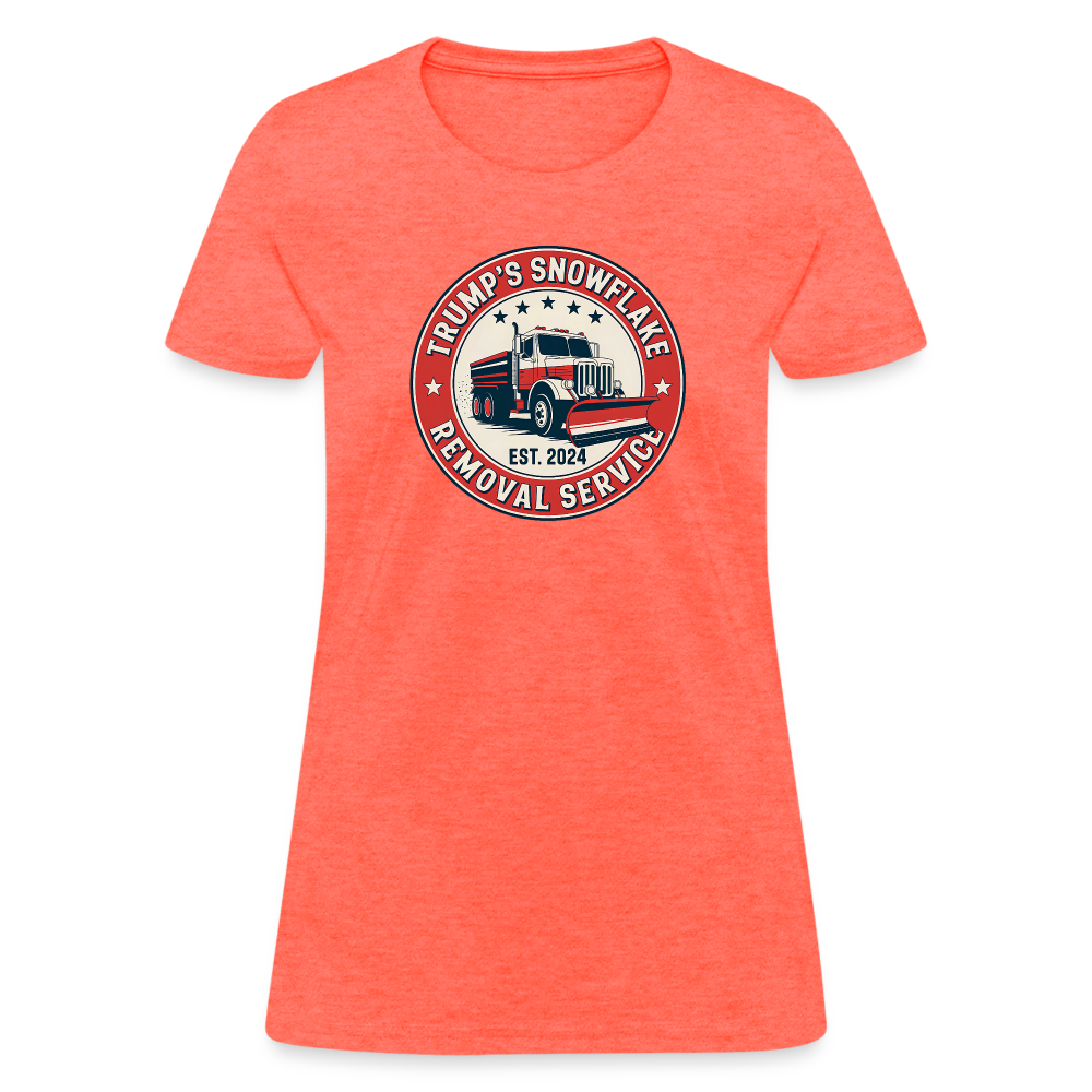 Trump's Snowflake Removal Service (Retro 2024) Women's T-Shirt - heather coral