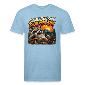 Same Bullshit Different Day – Men's Fitted Graphic T-Shirt - heather blue