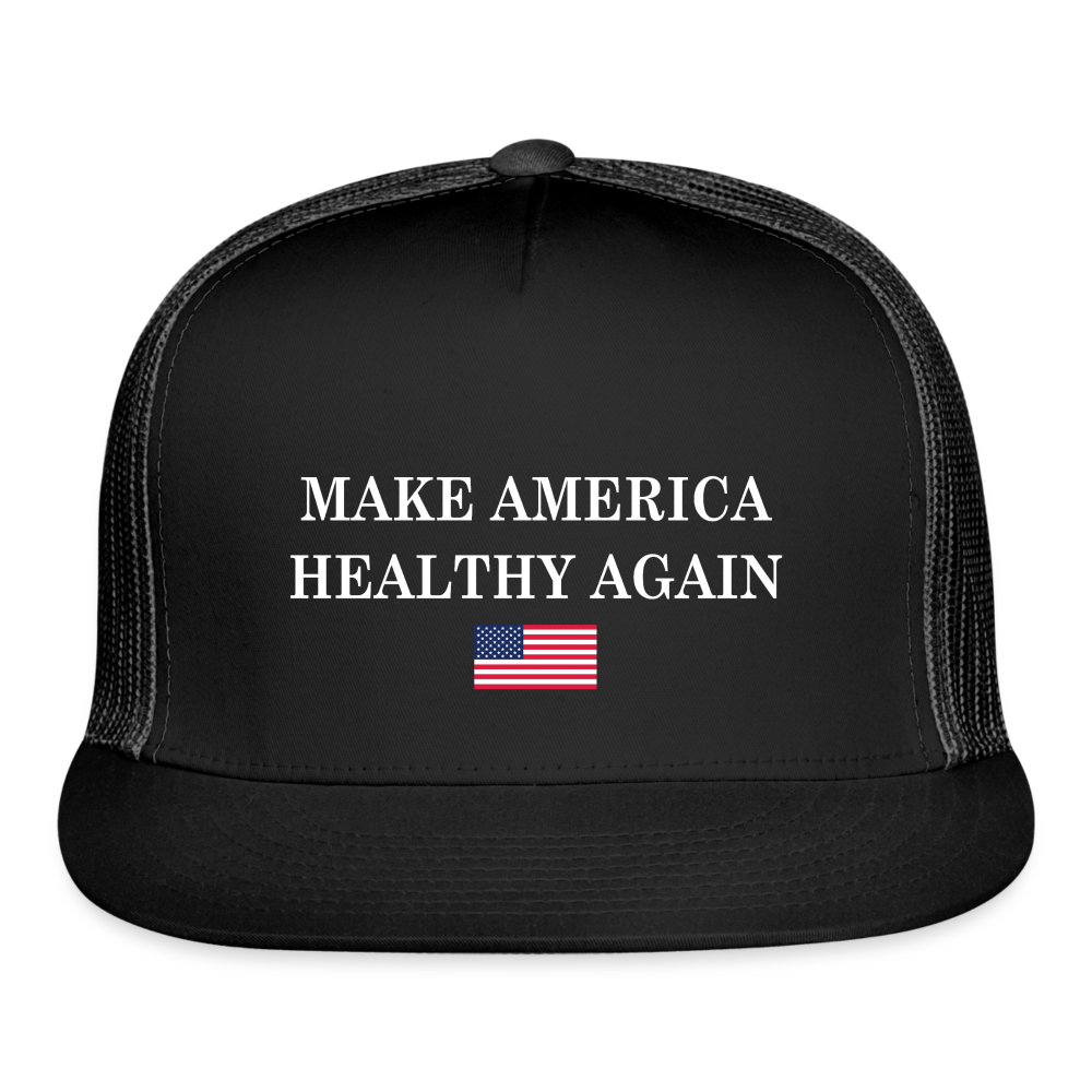 Make America Healthy Again Trucker Hat - black/black