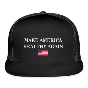 Make America Healthy Again Trucker Hat - black/black