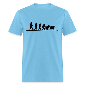 Human Evolution to Sheep Classic T-Shirt - aquatic blue