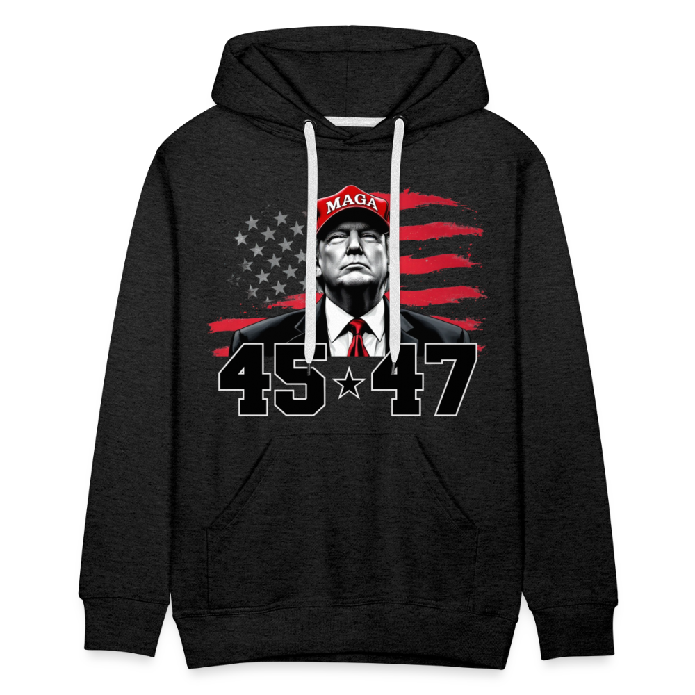 45 47 Trump Men’s Premium Hoodie - charcoal grey