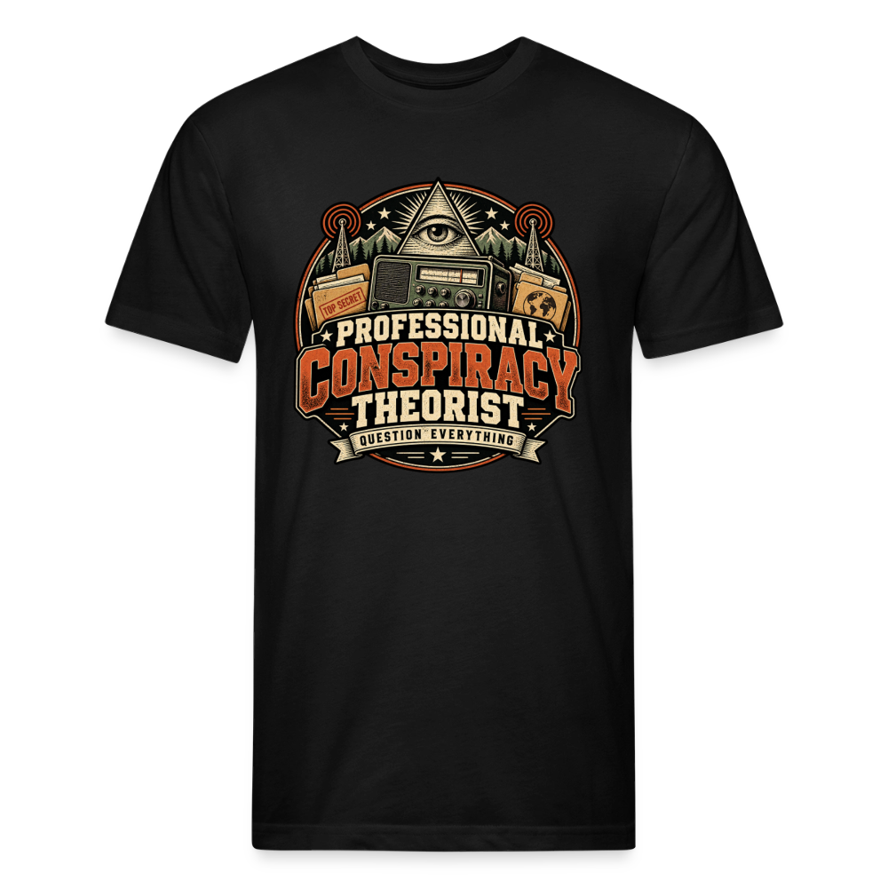 Professional Conspiracy Theorist – Men’s Fitted Graphic T-Shirt - black
