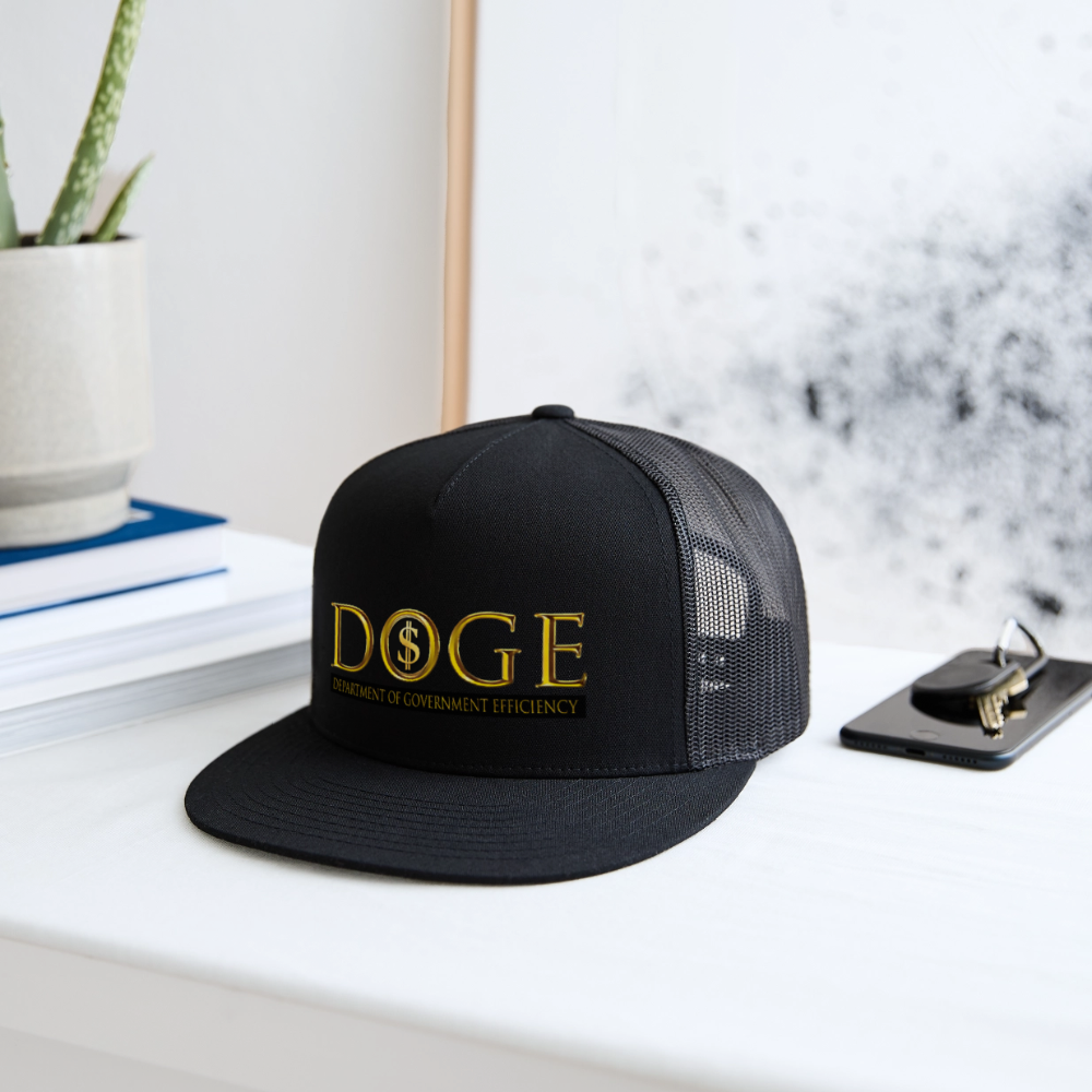 DOGE Department of Government Efficiency Trucker Hat - black/black