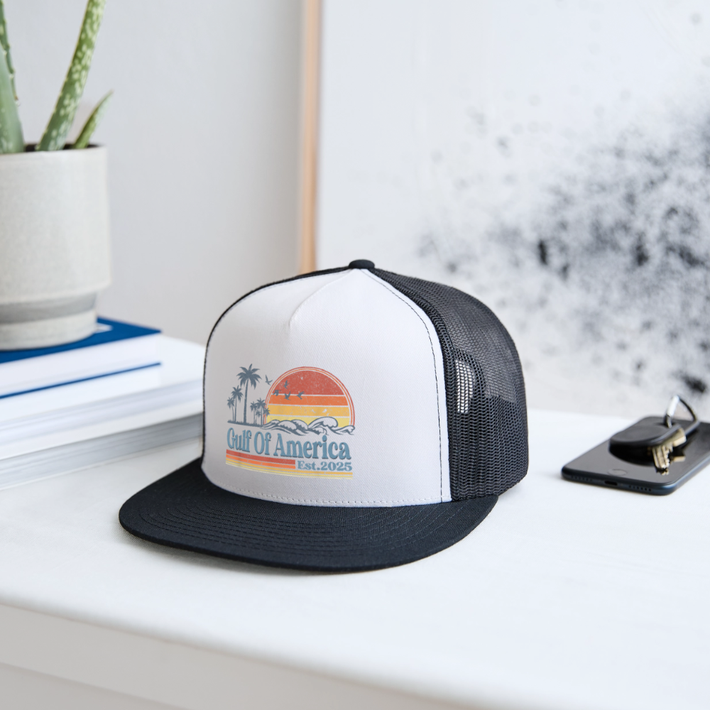 Gulf of America v2 Trucker Hat - white/black