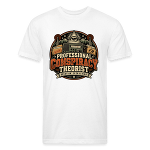 Professional Conspiracy Theorist – Men’s Fitted Graphic T-Shirt - white