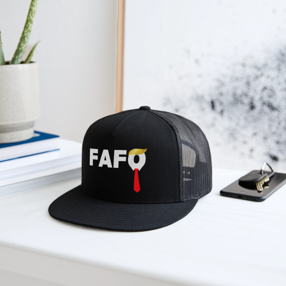 Trump FAFO Trucker Hat - black/black