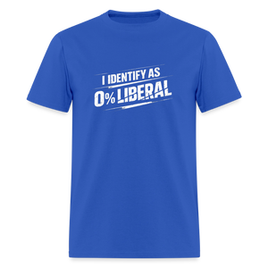 I Identify as 0% Liberal Classic Men’s T-Shirt - royal blue