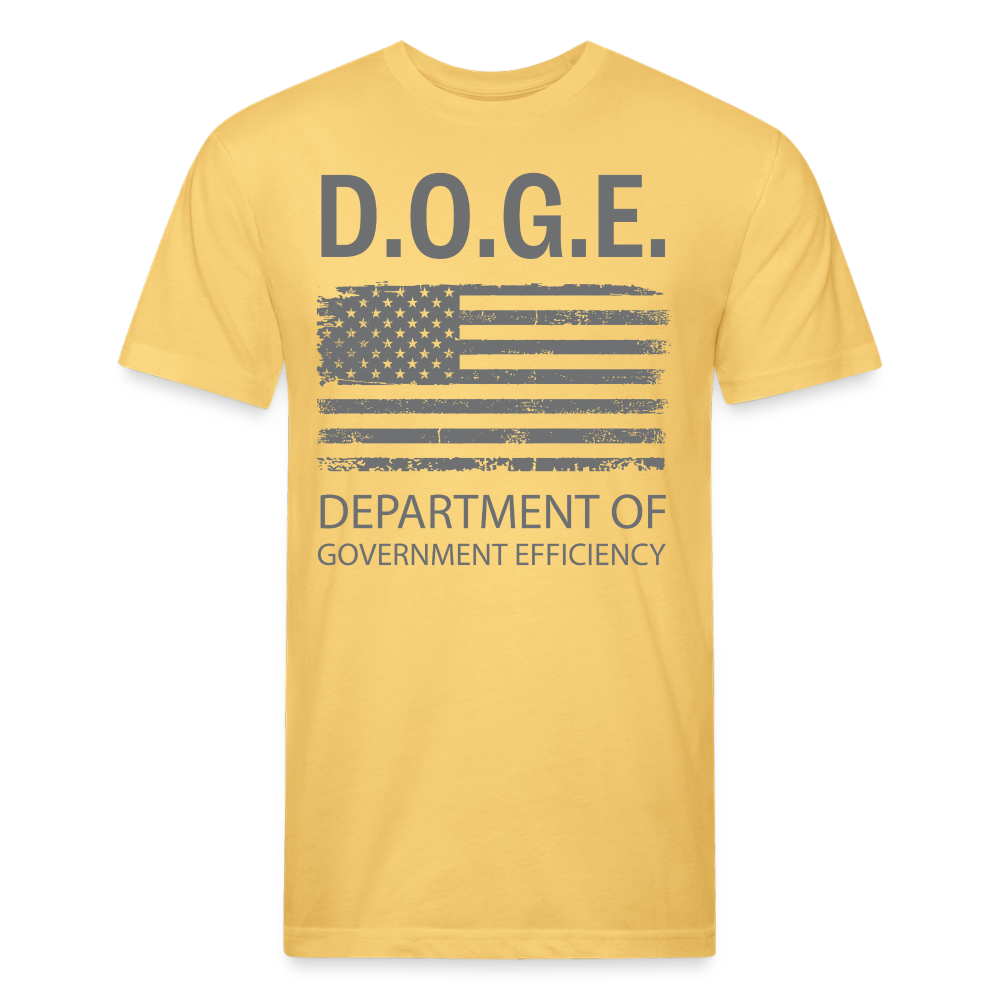 DOGE, Department of Government Efficiency Fitted Cotton/Poly T-Shirt by Next Level - pastel yellow