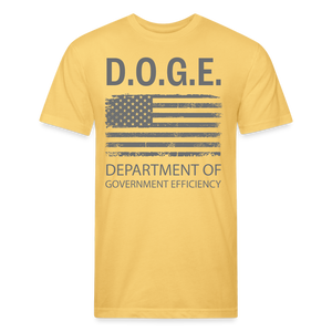 DOGE, Department of Government Efficiency Fitted Cotton/Poly T-Shirt by Next Level - pastel yellow