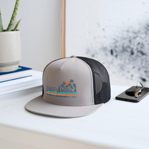 Gulf of America Retro Trucker Hat - gray/black