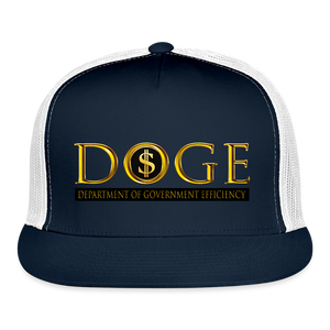 DOGE Department of Government Efficiency Trucker Hat - navy/white