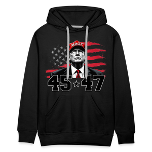 45 47 Trump Men’s Premium Hoodie - black