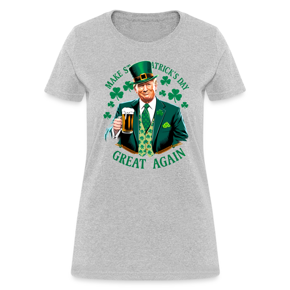 Make St. Patrick's Day Great Again Women's T-Shirt - heather gray