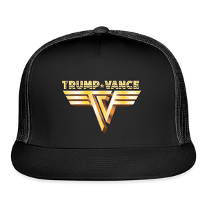 Trump/Vance Trucker Hat - black/black