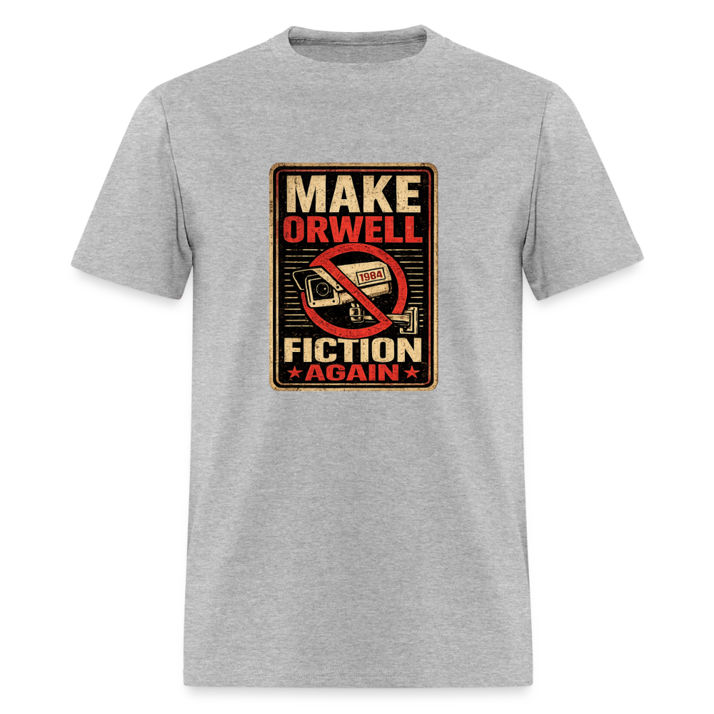 Make Orwell Fiction Again Men's T-Shirt - heather gray