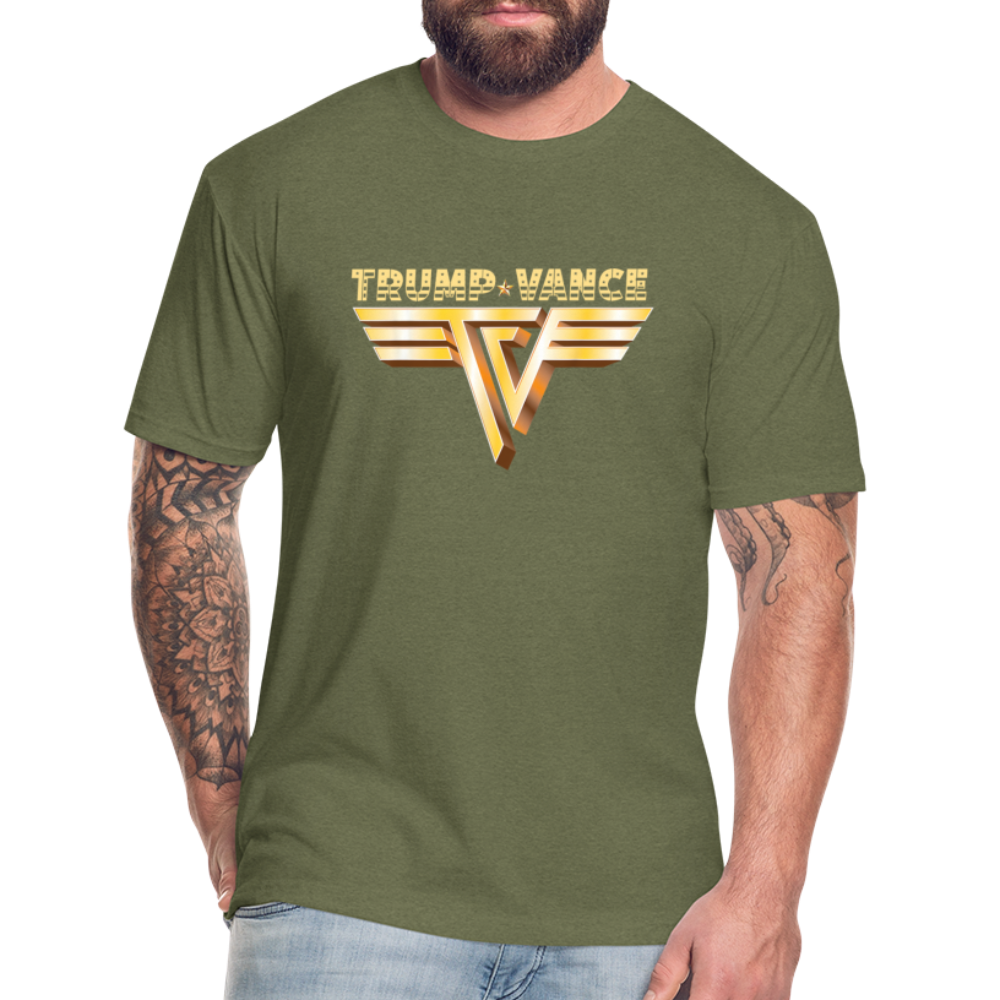 Trump/Vance Fitted Cotton/Poly T-Shirt by Next Level - heather military green