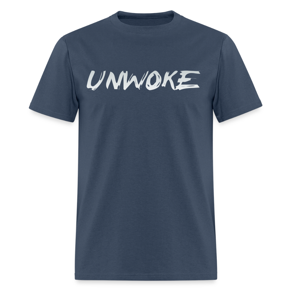 UNWOKE - Anti Woke Classic T-Shirt -  blue dusk